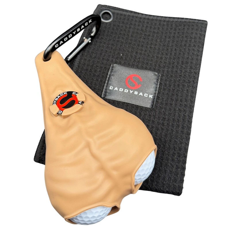 CADDYSACK Golf Ball Holder and Dispenser with Golf Towel, 2