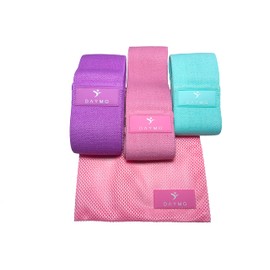 DAYMO Hip Booty Fitness Band - Resistance Band Set of 3 - Yoga Gymnastics Training Band