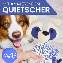 ne&no Dog Toy [Designed by Dog Soft Toy with Squeaker, Toy Canvas, Puppy Toy, Cuddly Toy for Dogs