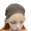 Mxangel Long Straight Ombre Orange Synthetic Lace Front Wig Black