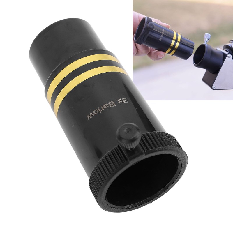 Telescope Barlow Lens 1.25 Inch 3X Multi Coated Achromatic with