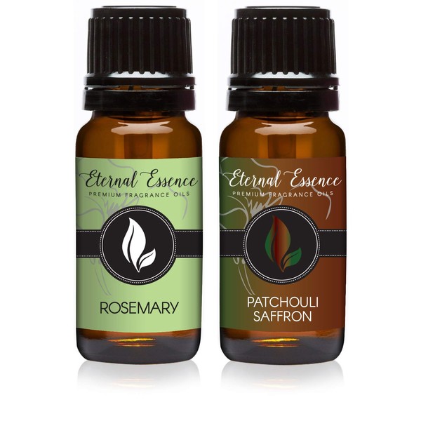 Pair (2) - Patchouli Saffron & Rosemary - Premium Fragrance Oil Pair - 10ML