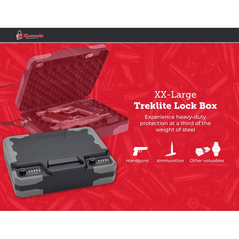 Hornady Treklite Combination Lock Box XXL, 95260 - Travel Safe