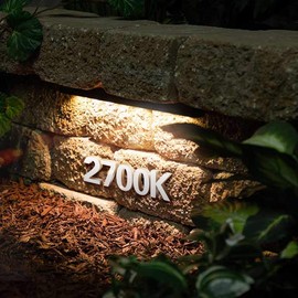 JOMITOP 1.5W Deck Step Light 7 Inch,LED Hardscape Paver Light, Warm White 2700K, 12V Low Voltage AC/DC, Garden Pathway Light Outdoor IP65 Waterproof 4 Pack