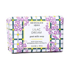 Beekman 1802 Lilac Dream Goat Milk Soap - 3.5 oz Each - Scented - Nourish, Moisturize & Hydrate - 100% Vegetable Soap with Lactic Acid - Triple Milled - for Sensitive Skin - Cruelty Free