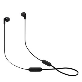 JBL Tune 215 - Bluetooth Wireless in-Ear Headphones with 3-Button Mic/Remote and Flat Cable - Black (Renewed)