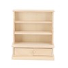 Dollhouse Bookshelf 1:12 Wooden Miniature Decoration Rugged Dollhouse Bookcase for