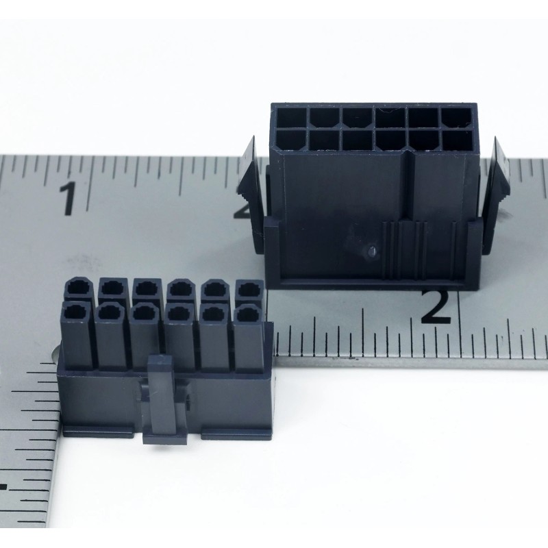 Molex 12-Pin Black Connector Pitch 4.20mm, w/18-24 AWG Pin Mini-Fit