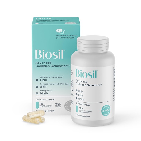 Biosil Collagen Booster Supplement - 120 Original Capsules - Patented