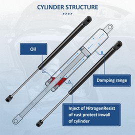 autobasicparts For 2000-2006 Chevy Tahoe GMC Yukon 2 Pcs Rear Window Lift Supports Shock Struts