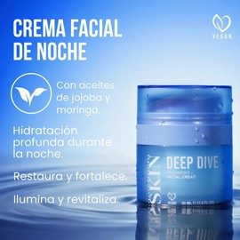 Beauty Creations - Skin Deep Dive - Crema Facial de Noche con Escualano, Jojoba y Moringa - 50 ml