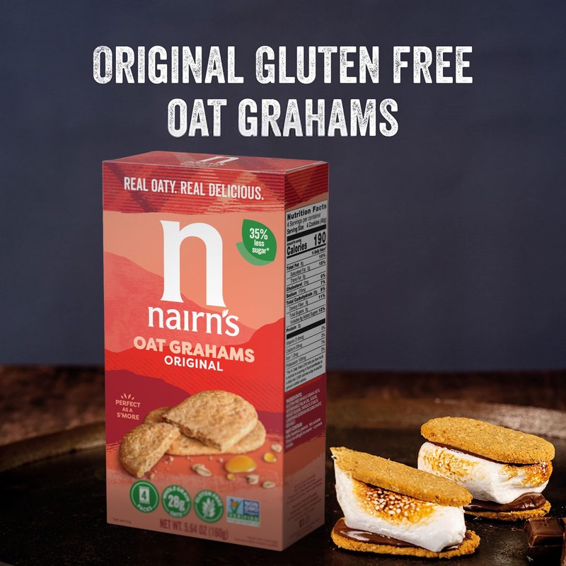 Nairn's Gluten-Free Original Oat Grahams - Healthy, Tasty and Safe