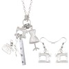 DUOWEI Sewing Machine Ruler Scissor Tools Jewelry Sets for Women