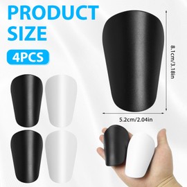 Schienbeinschoner Kinder Fussball，4pcs Mini Football Shin Pads, Extra Kleine Schienbeinschützer 8x5 cm, Leichte und Flexible Schutzschienen für Männer, Frauen und Kinder, Schwarz und Weiß