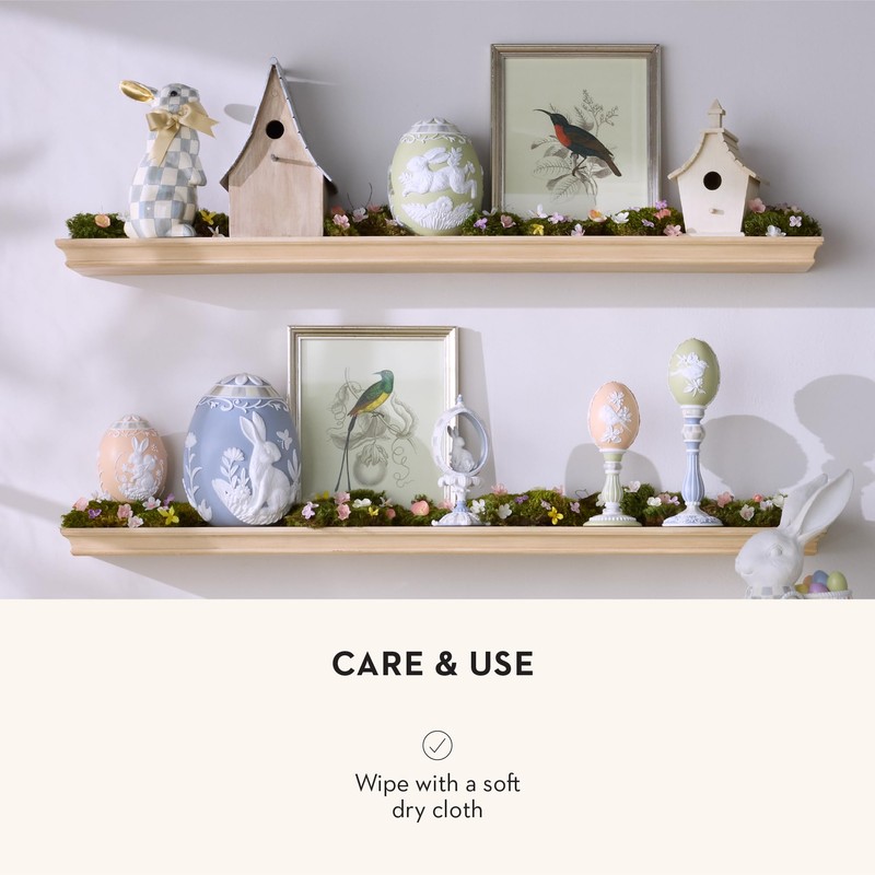 MACKENZIE-CHILDS Cameo Egg, Spring and Easter Rabbit Decor, Small