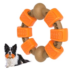 Dog Toys for Aggressive Chewers Large Breed, Rubber Dog Toys to Keep Them Busy, Nylon Indestructible Dog Toys, Tough Chew Ring Toy for Medium Large Dogs, Best Dog Boredom Toys