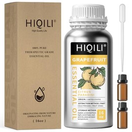 HIQILI 16 Fl Oz Grapefruit Essential Oil, 100% Pure Natural Grapefruit Oil for Diffuser, Skin - 500ML