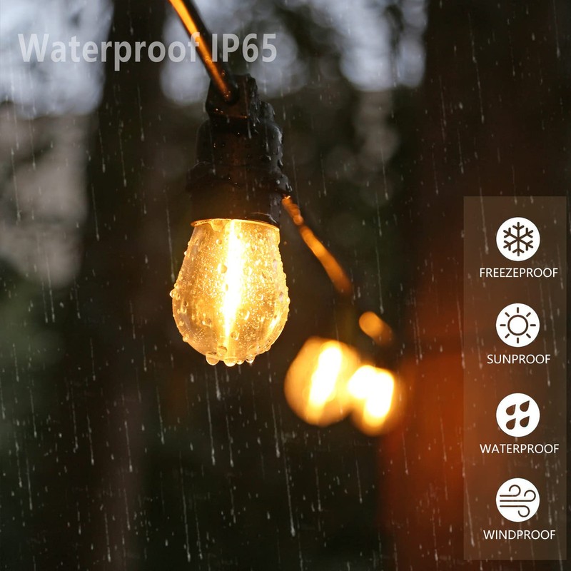 S14 Replacement LED Light Bulbs, Shatterproof & Waterproof 1W S14
