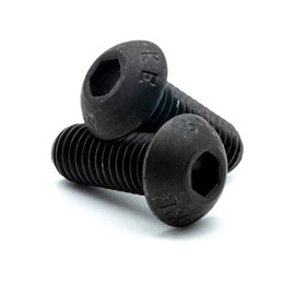 Hippo Hardware M8 (8mm X 10mm) Button Head Screws Black High Tensile 10.9 Hex Allen Socket Bolts (Pack of 50)