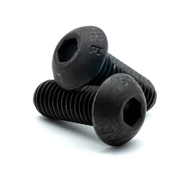 Hippo Hardware M8 (8mm X 10mm) Button Head Screws Black High Tensile 10.9 Hex Allen Socket Bolts (Pack of 50)