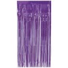 Unique 16858 Foil Fringe Door Curtain x 2 m-Deep Purple