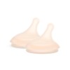 Suavinex Zero.Zero Adaptable Flow Asymmetrical Silicone Nipple, 2 Pack (0m+),