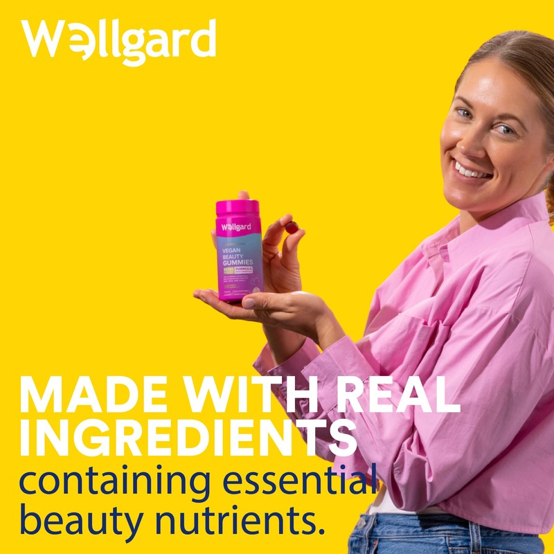Wellgard Vegan Skin Hair and Nail Vitamins Gummies - Beauty