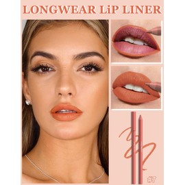 Jutqut 2Pcs Matte Lip Liner with Sharpener, Wasserfester & Langanhaltender Lippenkonturenstift, Smudge-proof Lipliner, Soft Texture Lip Liner Pencil, Precise Application & Contouring