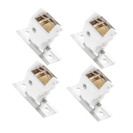 ORFOFE Pack of 4 Rope Lock Roller Blinds Cord Lock Austrian Blind Cord Lock Curtain Cord Lock Roman Blind Cord Shade Lock Curtain Accessories Universal White Stainless Steel