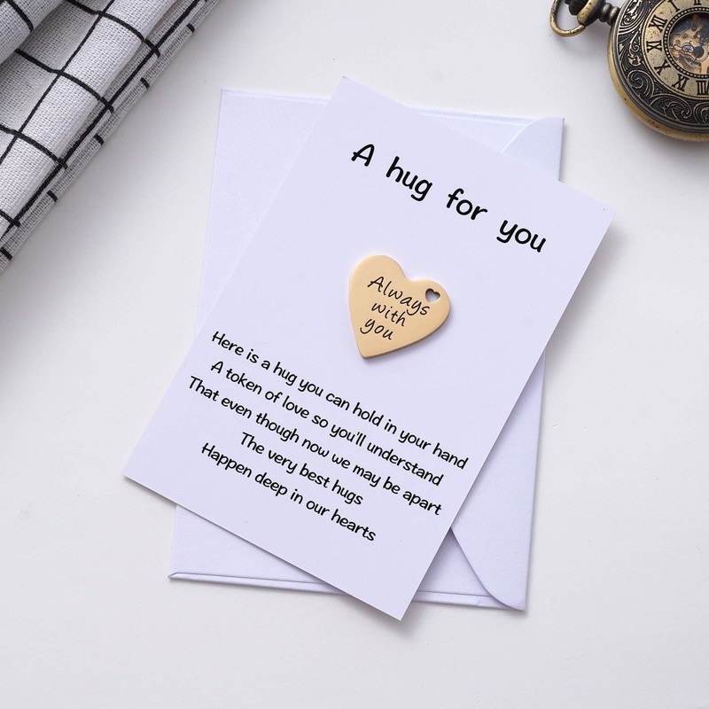 Little Pocket Hug Gift, Always with You Steel Token, Double