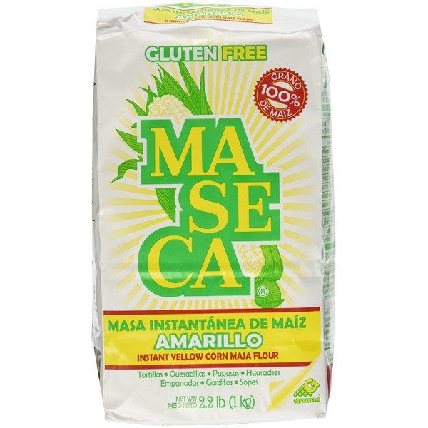 Maseca Instant Yellow Corn Masa Flour 2.2lb | Masa Instantanea de Maiz Amarillo 1kg