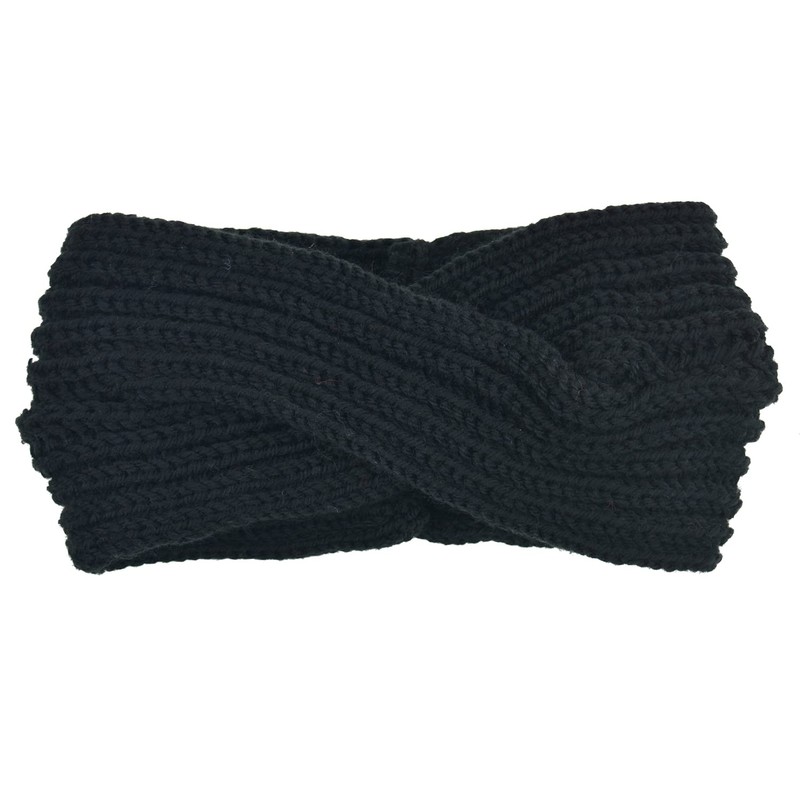 DRESHOW 4 Pack Crochet Knit Turban Headband Warm Bulky Crocheted