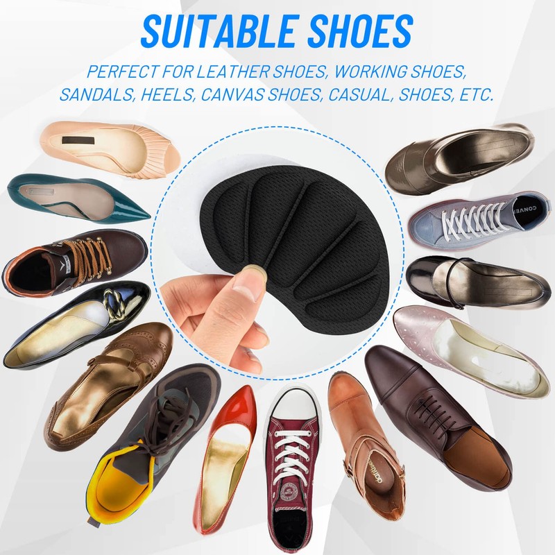 Shoe Heel Inserts, 8 Pcs Mesh Self-Adhesive Heel Cushion Pads