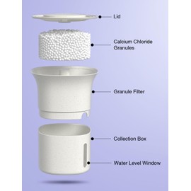 CLEVAST Refillable Moisture Absorbers Boxes - 4 Pack 12.5 oz Reusable Dehumidifier Boxes for Closets, Wardrobes & Bathrooms, Removes Excess Moisture, Dampness & Humidity