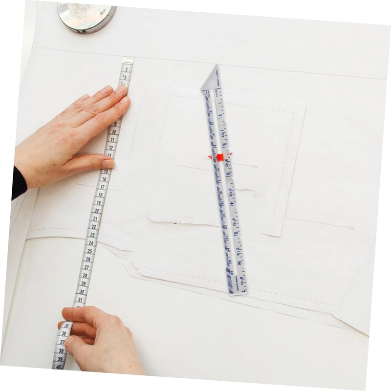 TEHAUX DIY Sewing Gauge Ruler for Measurement Markings Button Sliding