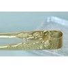 HINMAY 6PCS Mini Serving Tongs 4 Inches Small Rose Sugar
