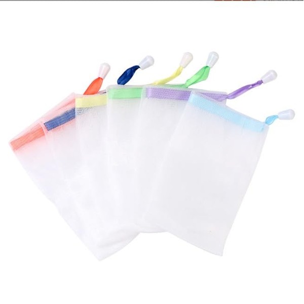 10 PCS Foaming Mesh Bags, Portable Soap Saver Hangable Net