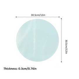 Tempered Glass Cutting Board for Kitchen Countertop, Durable Chopping Board, Scratch and Heat Resistant, Dishwasher Safe, Round or Rectangle