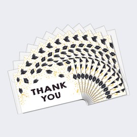Tree-Free Greetings - Graduation Thank You Cards - Artful Designs - 12 Cards + White Envelopes - Made in USA - 100% Recycled Paper - 4"x6" - Yellow Tassel Graduation 2 (TK61391)