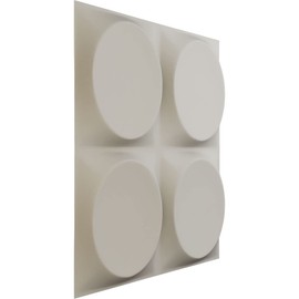 Ekena Millwork 11 7/8"W x 11 7/8"H Adonis EnduraWall Decorative 3D Wall Panel, Satin Blossom White (Covers 0.98 Sq. Ft.