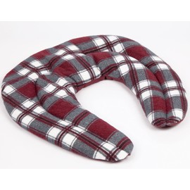 Linseed Neck Pillow with Chambers Flannel Checked Red Linseed Cushion Neck Pillow Heat Cushion for Neck