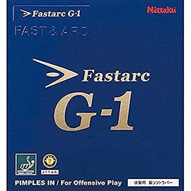NITTAKU Fastarc G-1 Table Tennis Rubber (Black, Middle(1.4))