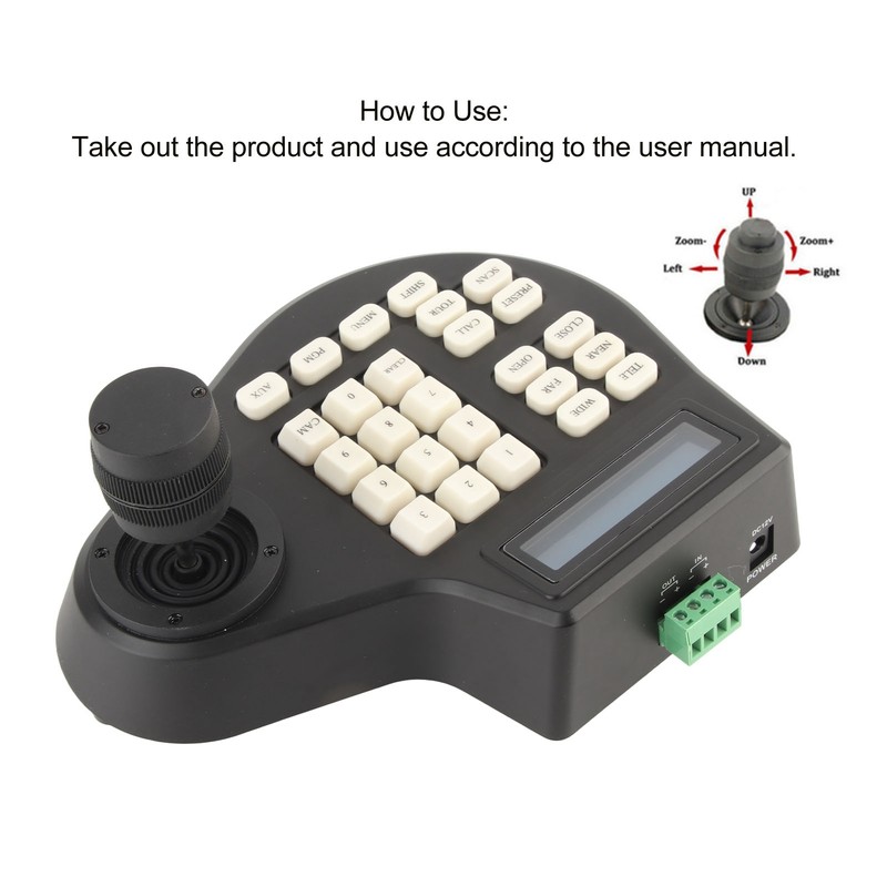 PTZ Pan Tilt Keyboard Controller Analog Coaxial Dome Camera Controller