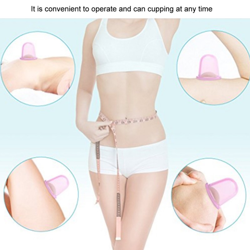 4pcs/set Silicone Vacuum Body Massage Helper Anti Cellulite Massager Cups