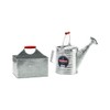 Behrens Rectangular Patitioned Cleaning Cadding – Galvanized with red Handle