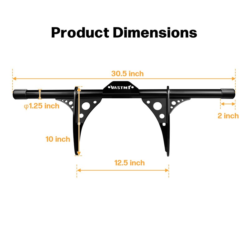 VASTMT Motorcycle Crash Bars Highway Engine Guard Protector Highway Peg