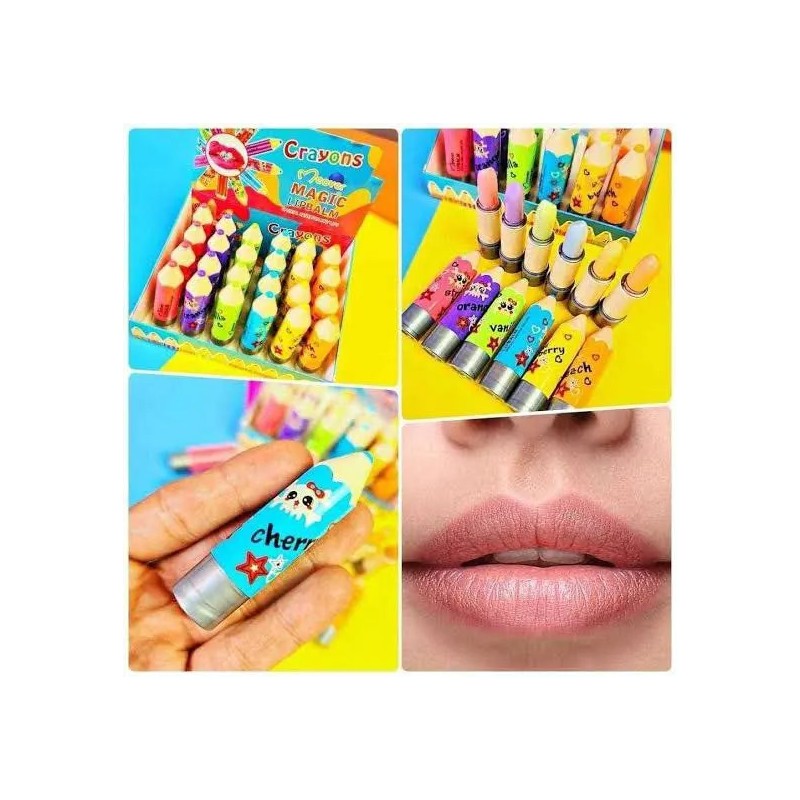 Bálsamo Labial Crayons Magic Caja De 24 Piezas