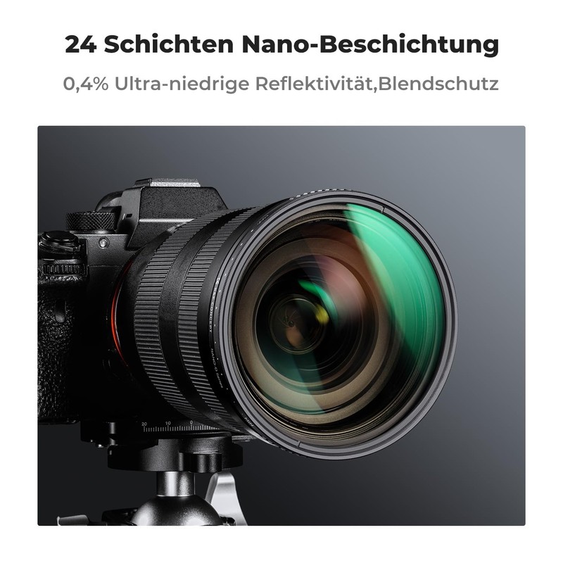 K&F Concept D-Series Variable ND Filter ND3-ND1000 Grey Filter 67