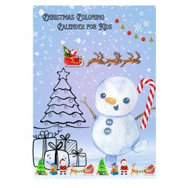 Christmas Coloring Calender for Kids: Color Your Way to Christmas