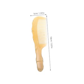 Ipetboom Natural Ox Horn Comb for Women Ergonomic Curve Design Scalp Massage Hair Comb Static Fine Tooth Detangling Tool for Home Use Seasonal Warmth and Cooling Hair Care